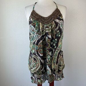 NWT Maurice’s Paisley Beaded Top Size L
